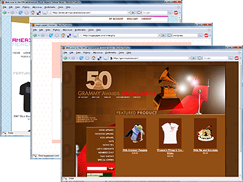 Screengrab of various My Commerce Websites from 16-Dec-2007